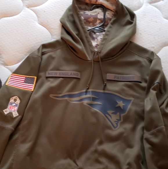 olive green patriots hoodie